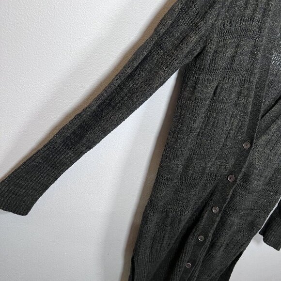 Banana Republic Cardigan Black Lace Stitch Button Front Women's Size M - Picture 4 of 10